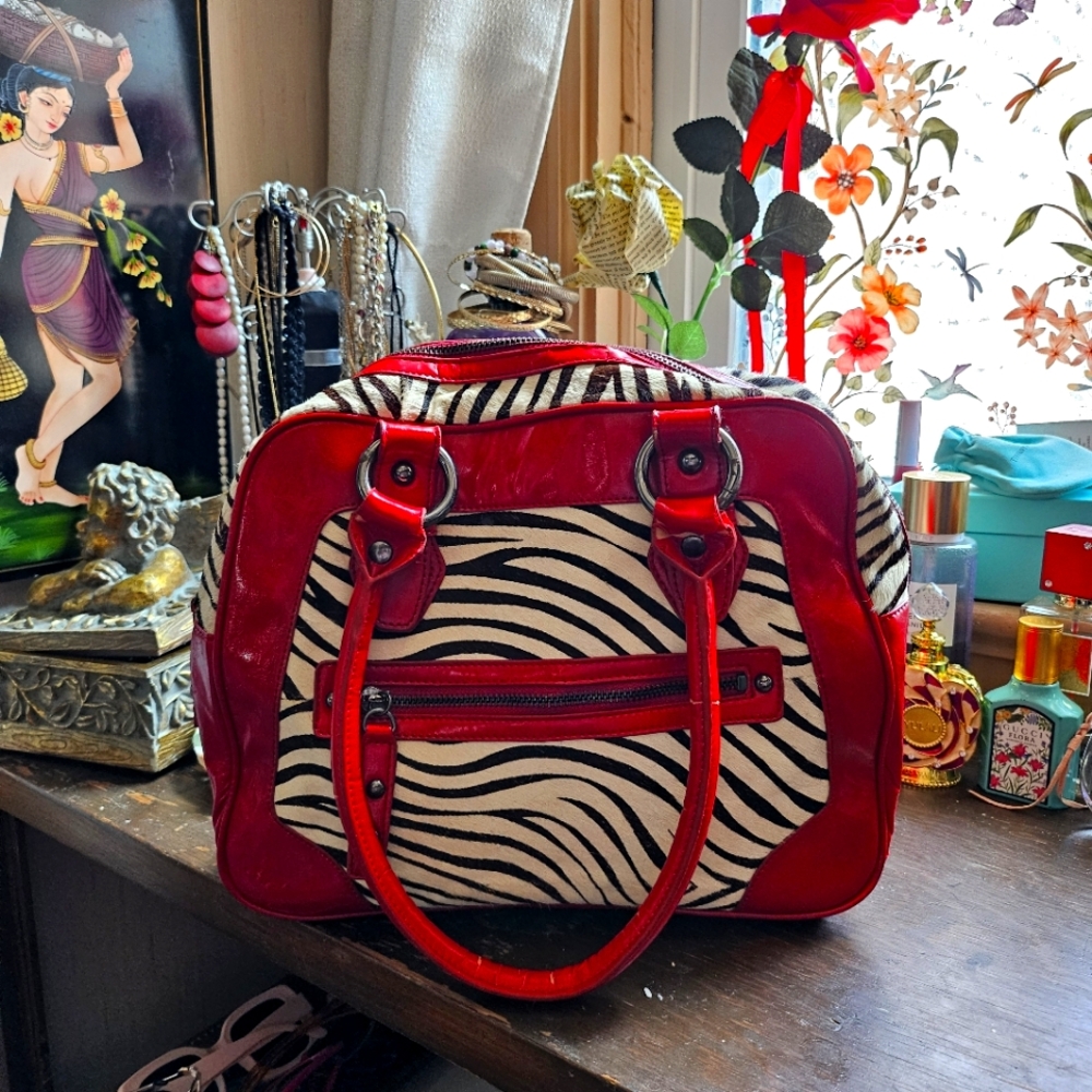 Vintage Zebra Bowling Bag